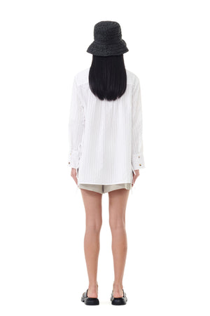 Ganni - Tonal Stripe Oversized Shirt