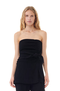 Ganni - Viscose Stretch Crepe Strapless Top