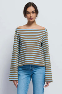 Nation LTD. - Bryce Stripe Boat Neck Top