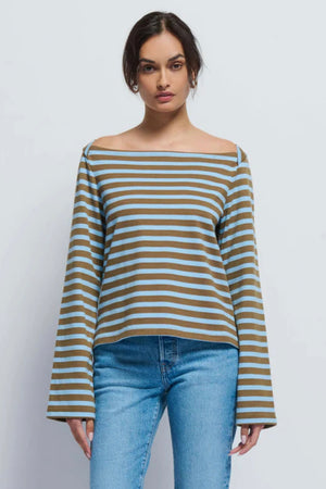 Nation LTD. - Bryce Stripe Boat Neck Top