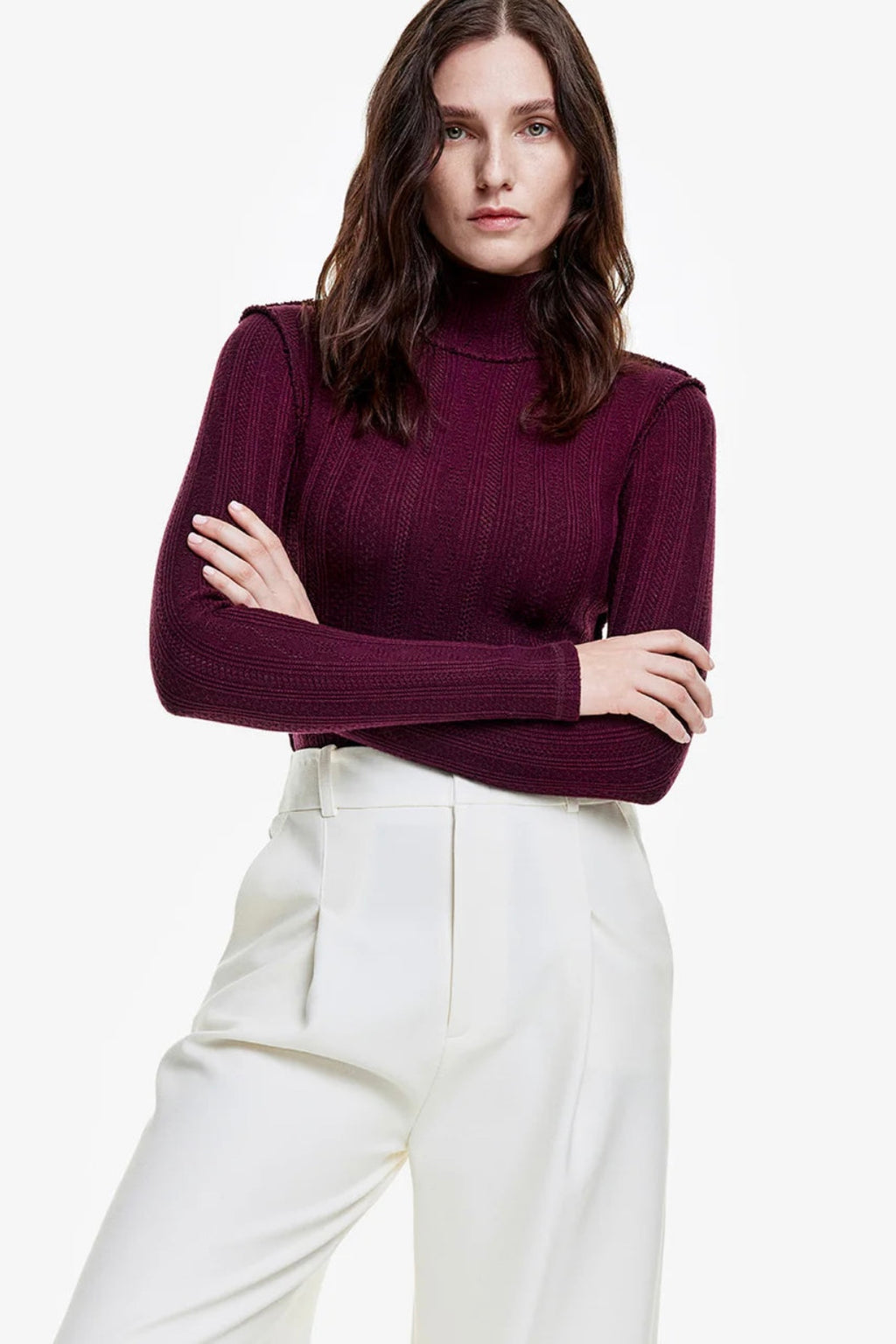 Smythe - Pointelle Knit Turtleneck