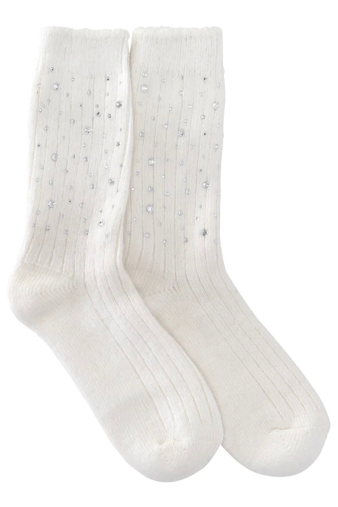 Lim Lim - Cashmere Crystal Socks (Cream)