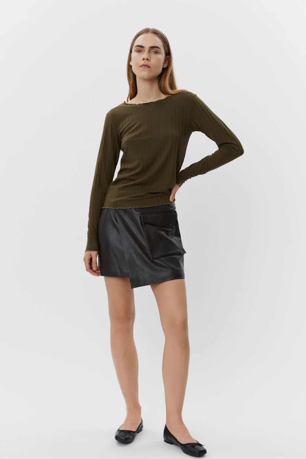 Sofie Schnoor - Short Wrap Leather Skirt