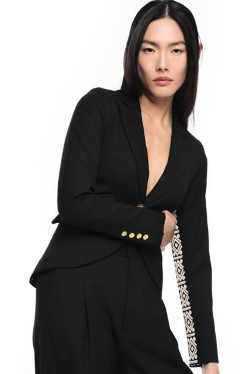 Smythe - One Button Tux Stripe Blazer - PF24026