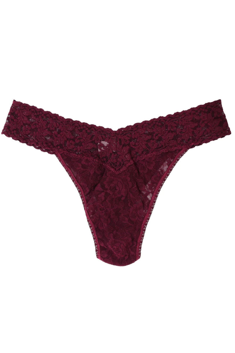 Hanky Panky - Signature Lace Original Rise Thong - Dried Cherry