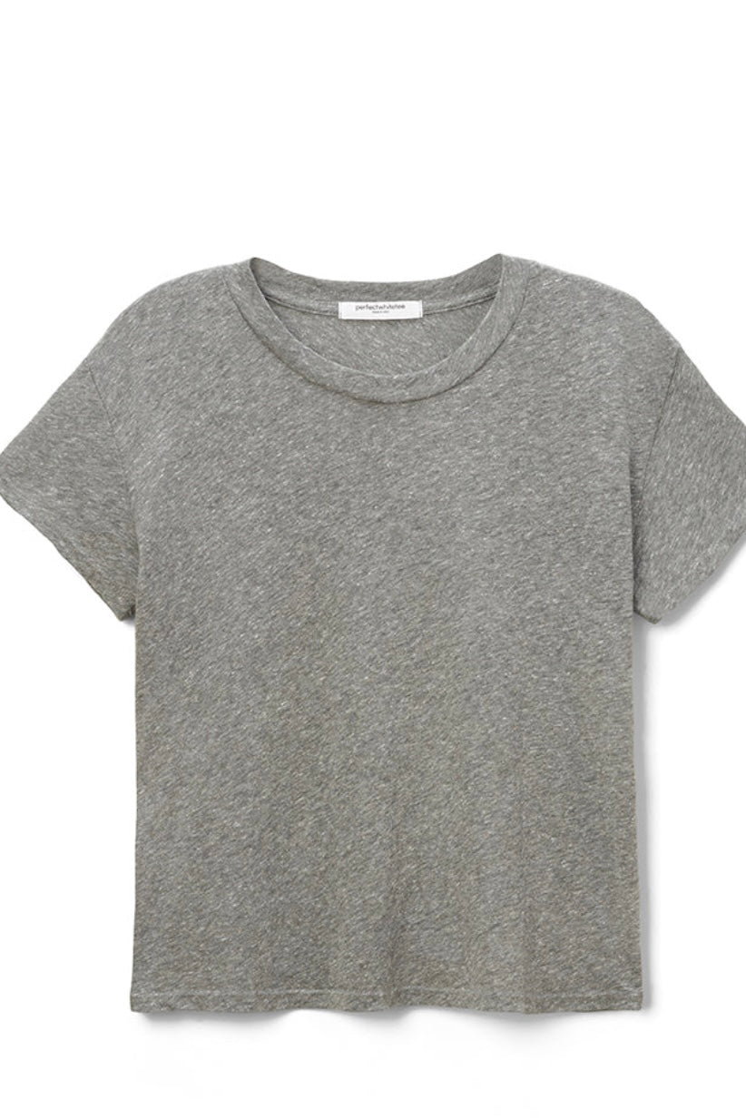 Perfect White Tee - Harley Boxy Crew Tee (heather grey)