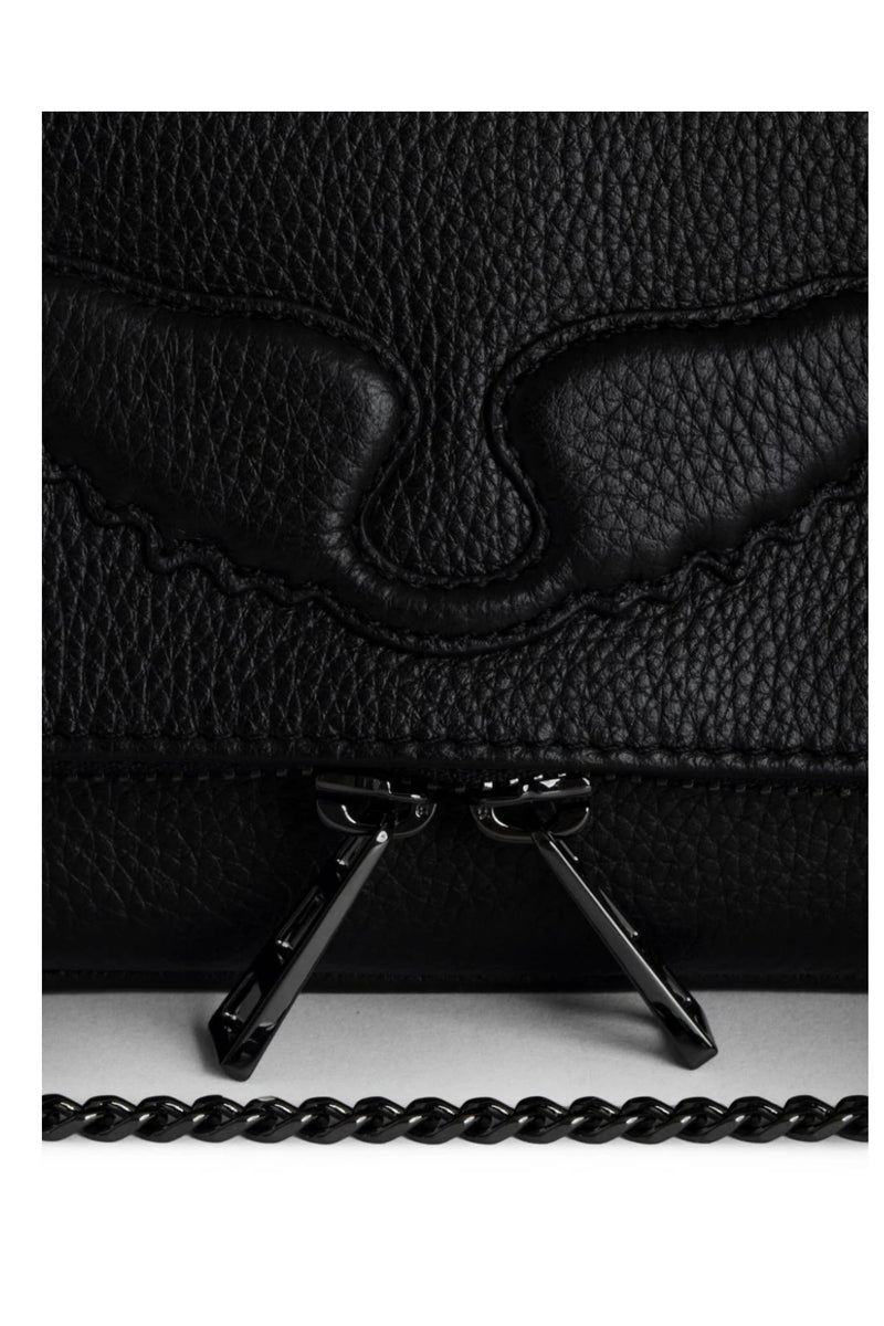 Zadig & Voltaire - Rock Nano Wings Grained Leather Clutch