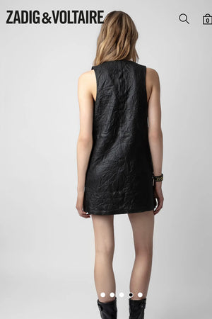 Zadig et Voltaire - Rasha Crinkled Leather Dress