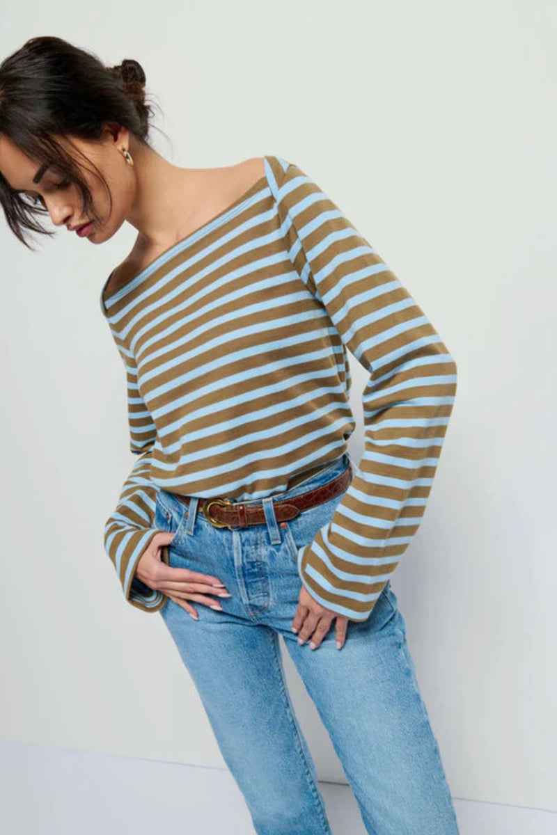 Nation LTD. - Bryce Stripe Boat Neck Top