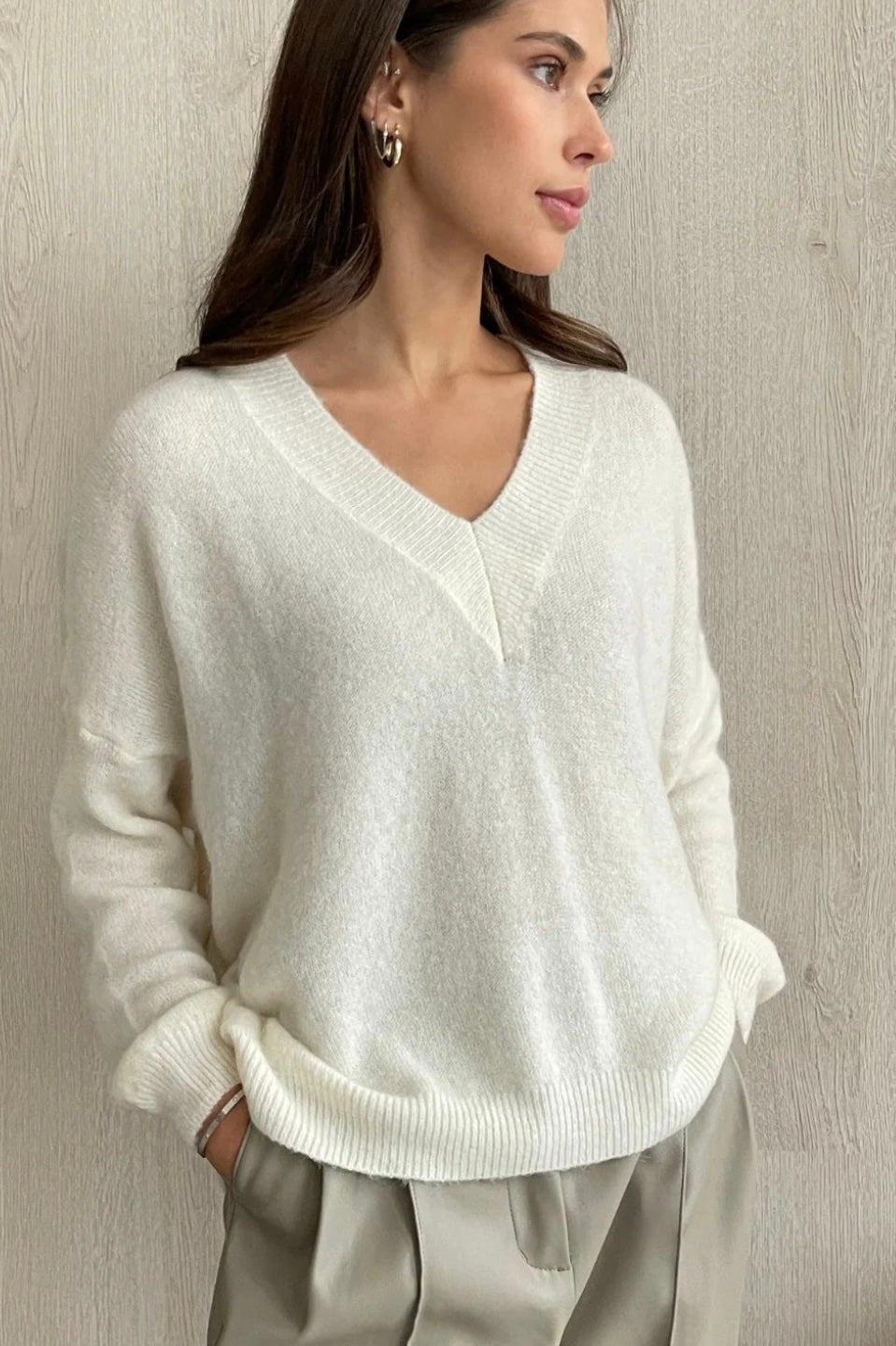 Charli - April Alpaca Sweater (Ivory)