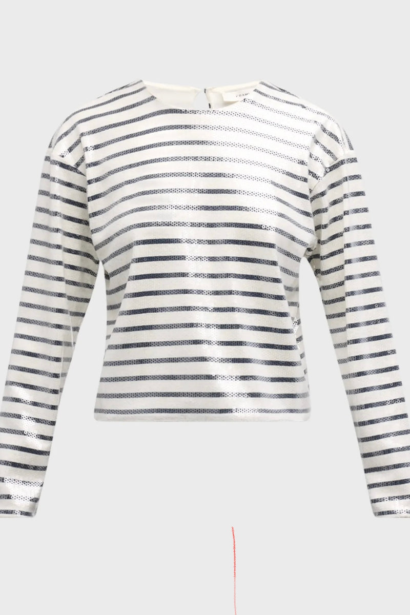 Frame - Striped Sequin Top