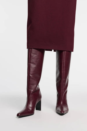 Dorothee Schumacher  Footwear - Chic Sophistication Wide Tall Boot (bordeaux)