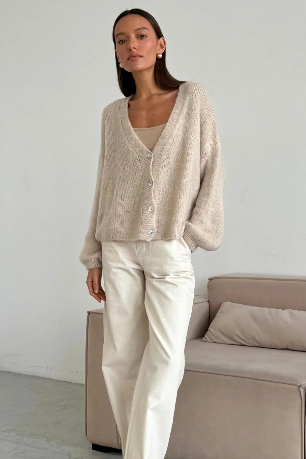 Charli - Ruby Cardigan (Stone)