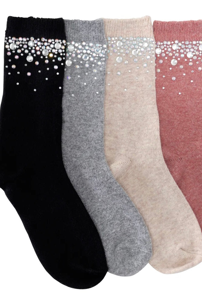 Lim Lim - Cashmere Pearl Socks (Black)