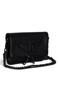 Zadig & Voltaire - Rock Nano Wings Grained Leather Clutch