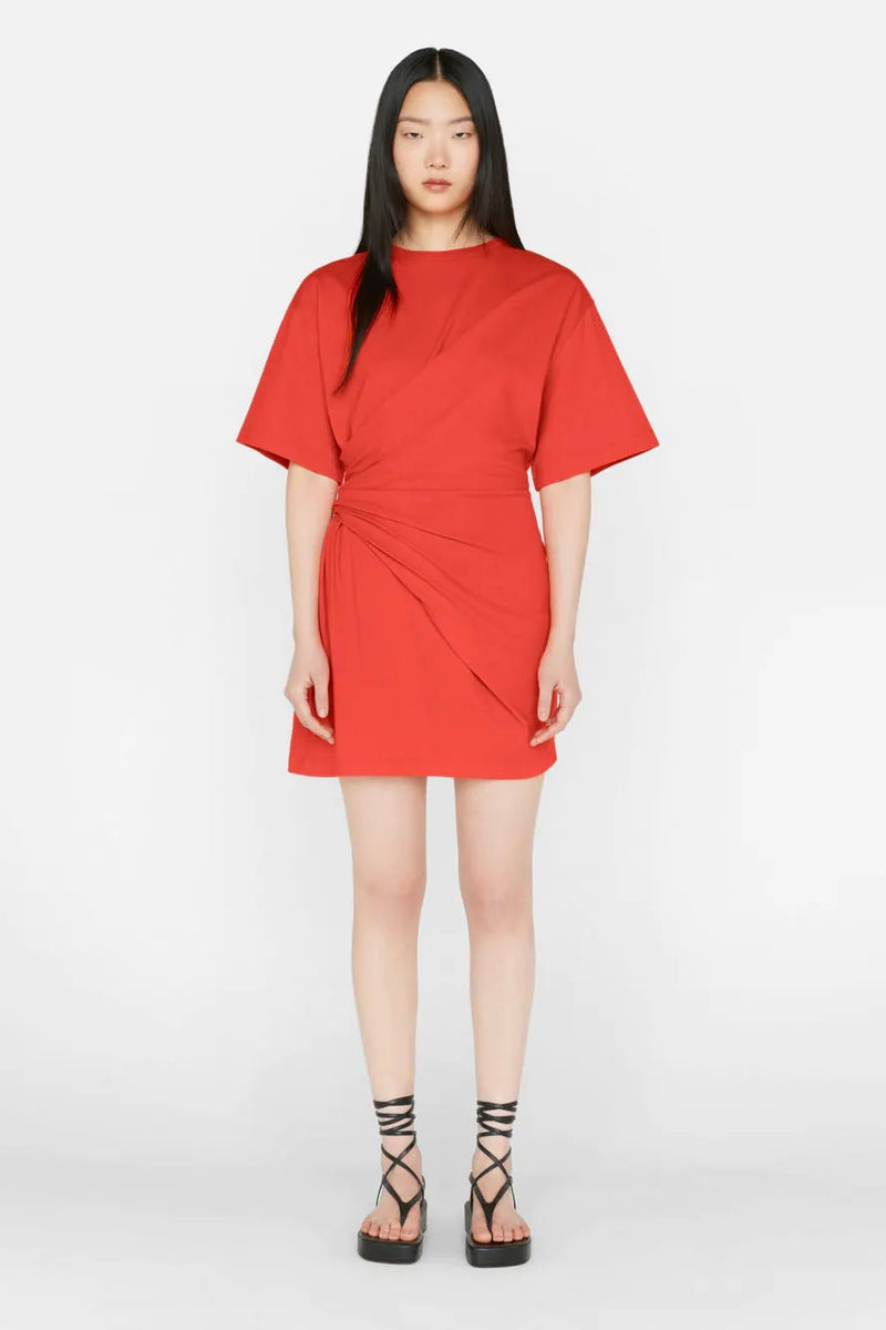 Frame -  Draped Knit Mini Dress