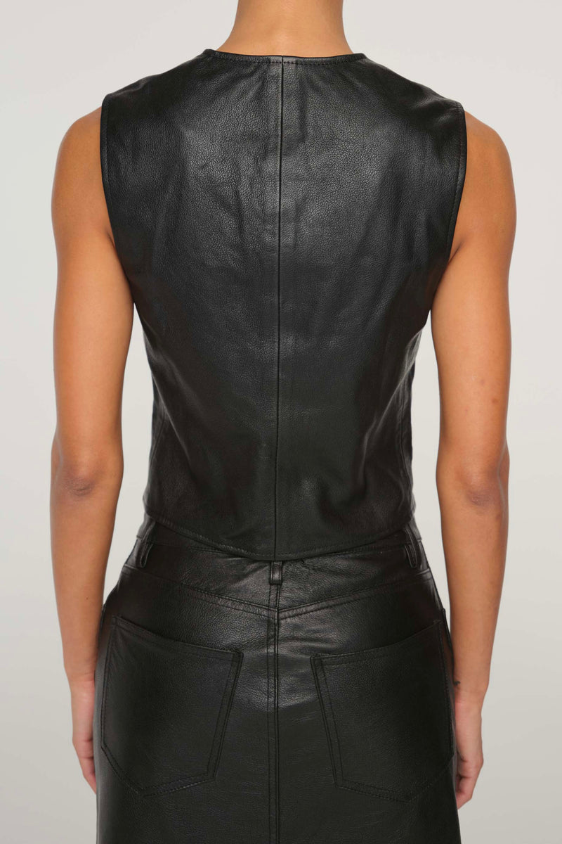 DL1961 - Leather Vest (Obsidian)