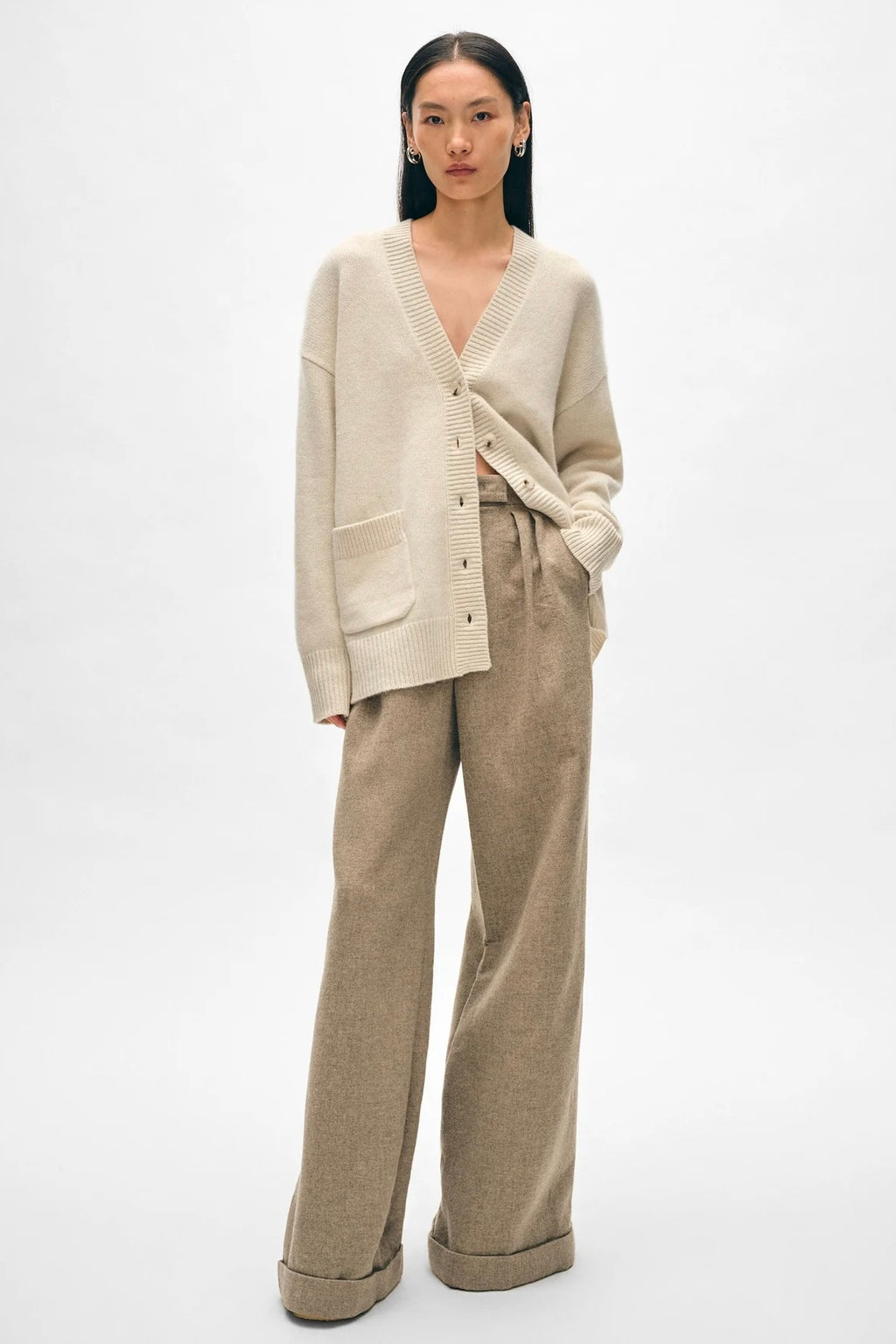 White + Warren - Cashmere luxe pocket cardigan