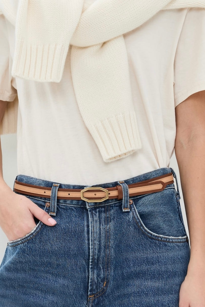 Frame - Angular Buckle Belt (Cognac/Tan)