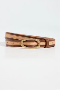 Frame - Angular Buckle Belt (Cognac/Tan)