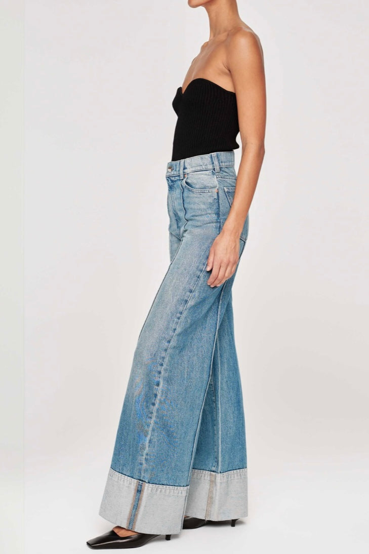 DL1961 - Hepburn Wide Leg High Rise Vintage (Springdale Cuffed)