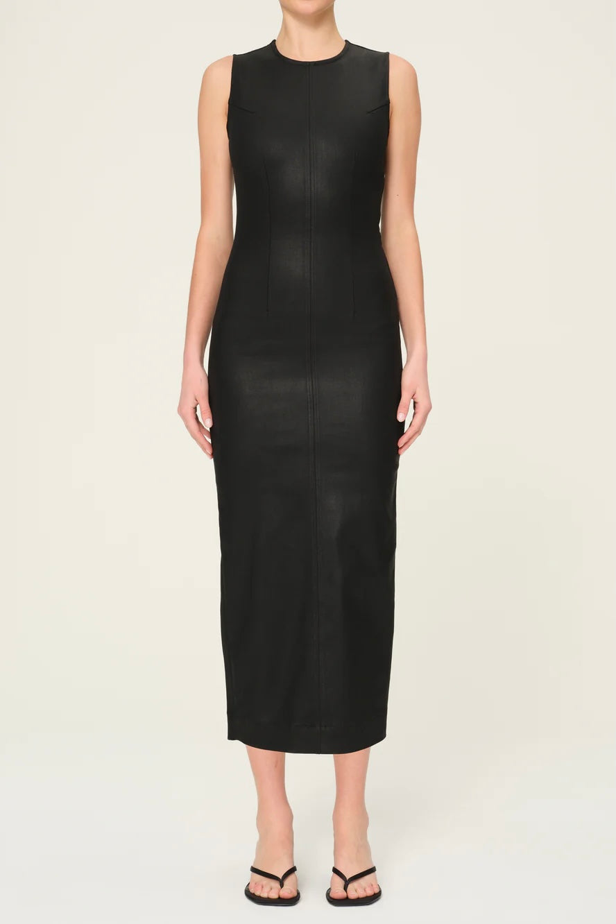 DL1961 - Esme Midi Dress (Black Coated)