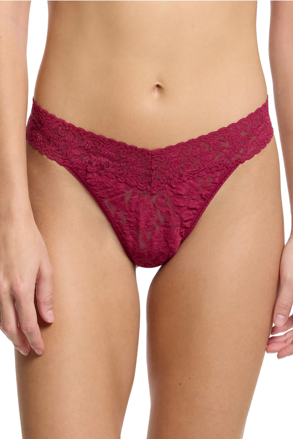 Hanky Panky - Signature Lace Original Rise Thong (Merlot)