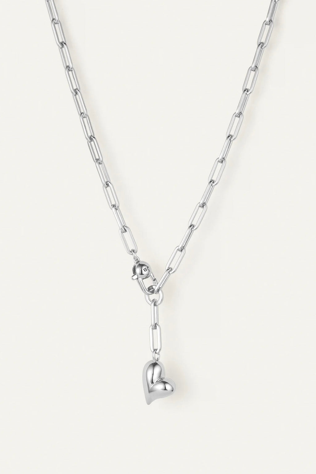 Jenny Bird - Puffy Heart Necklace (Silver)