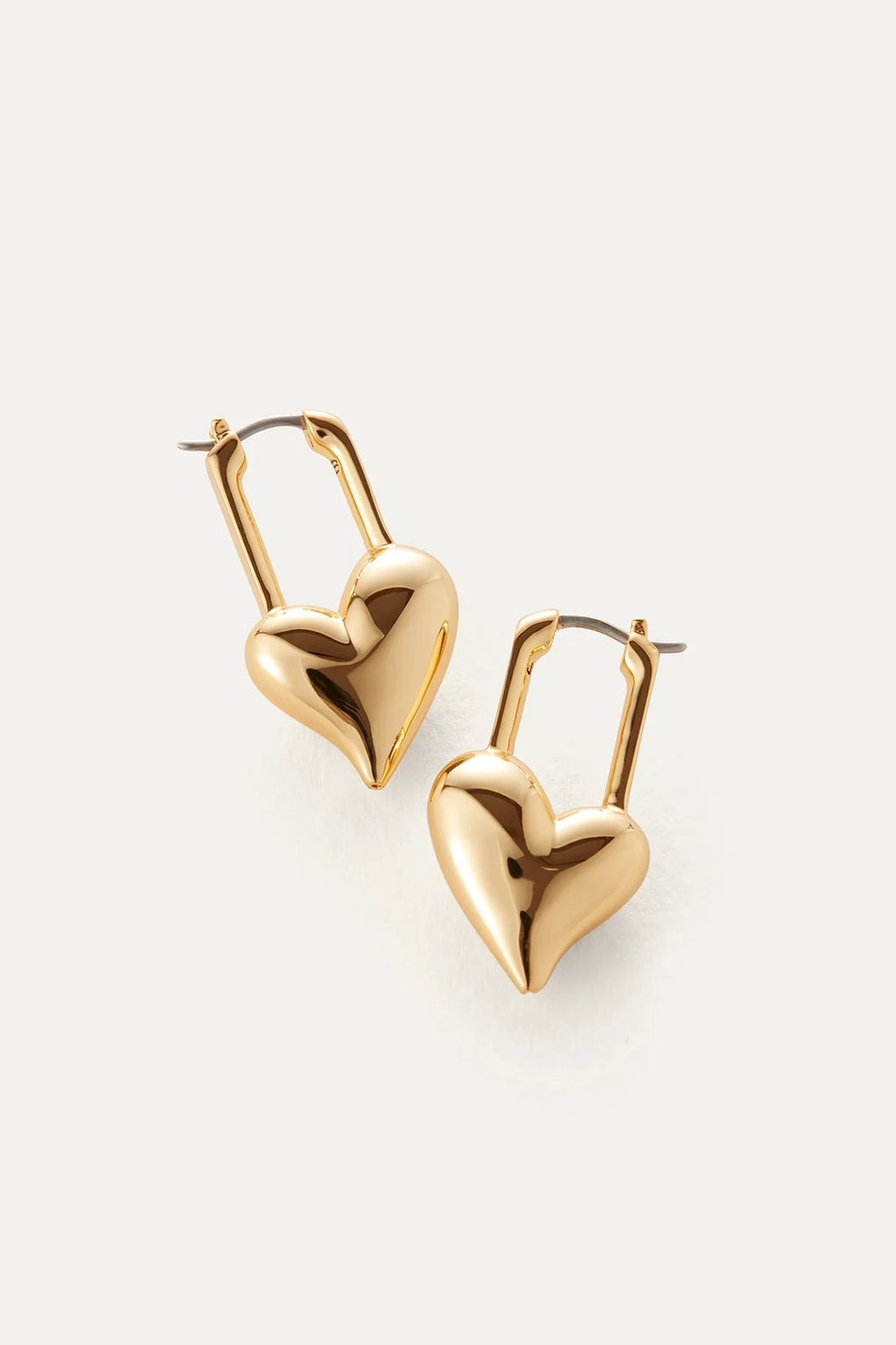 Jenny Bird - Padlock Heart Earrings (Gold)
