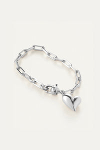 Jenny Bird - Puffy Heart Bracelet (Silver)