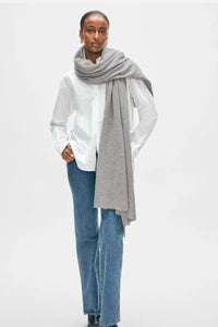 White + Warren - Cashmere Travel Wrap (Grey Heather)