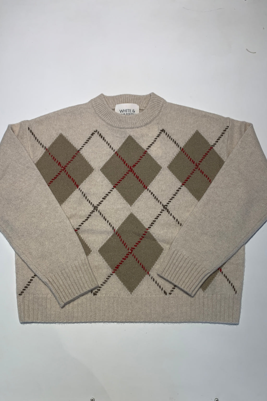 White + Warren - Cashmere Argyle Crew