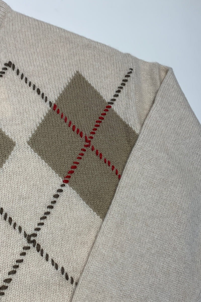 White + Warren - Cashmere Argyle Crew