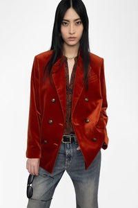 Zadig & Voltaire - Vaska Velvet Blazer (Burn)