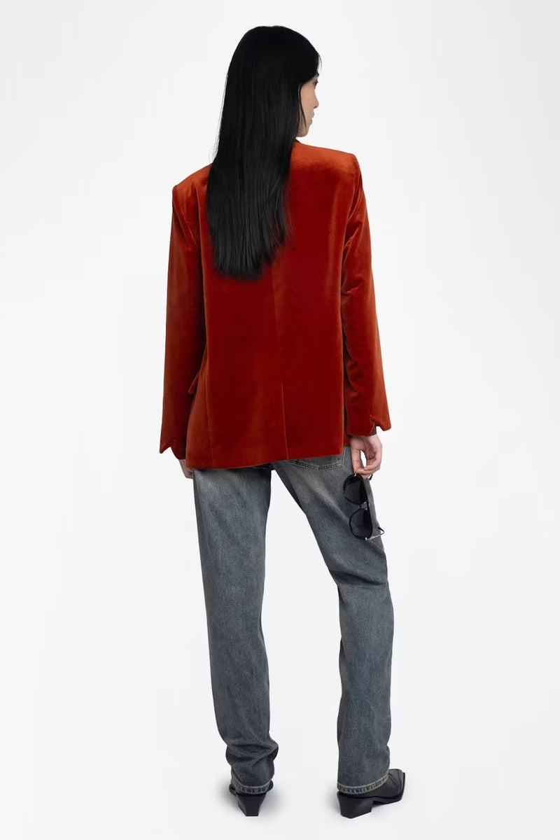 Zadig & Voltaire - Vaska Velvet Blazer (Burn)