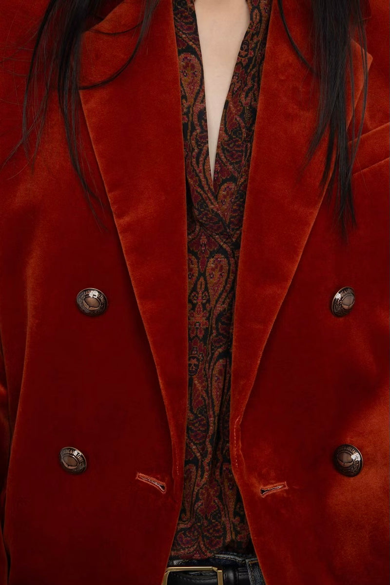 Zadig & Voltaire - Vaska Velvet Blazer (Burn)
