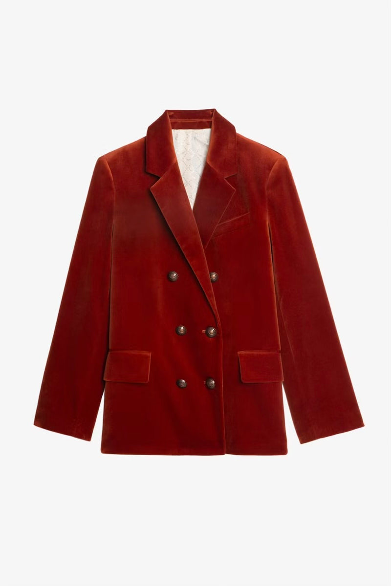 Zadig & Voltaire - Vaska Velvet Blazer (Burn)