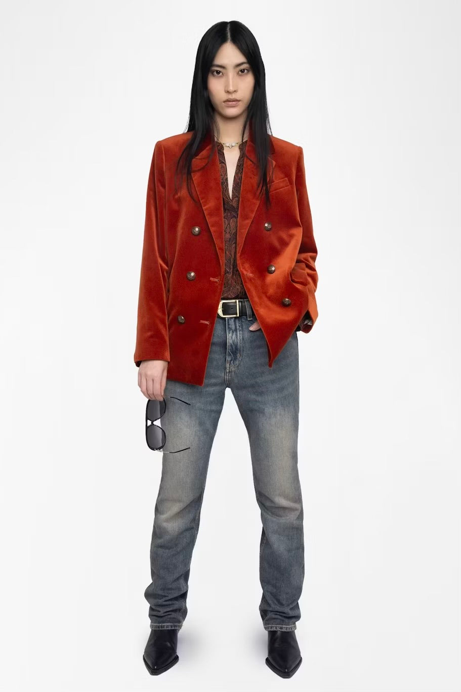 Zadig & Voltaire - Vaska Velvet Blazer (Burn)