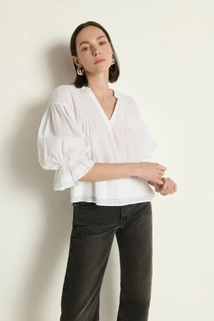 Nation LTD. - Scarlet Pintuck Blouse (White)