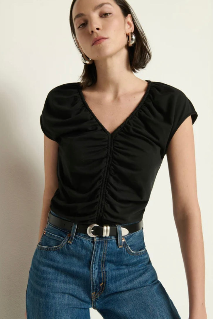 Nation LTD. - Dona V-Neck Top (Jet Black)