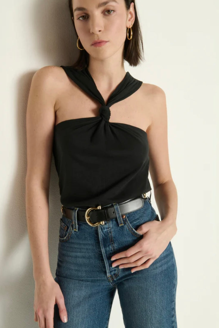 Nation LTD. - Lena Knotted Tank (Jet Black)