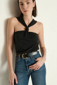 Nation LTD. - Lena Knotted Tank (Jet Black)