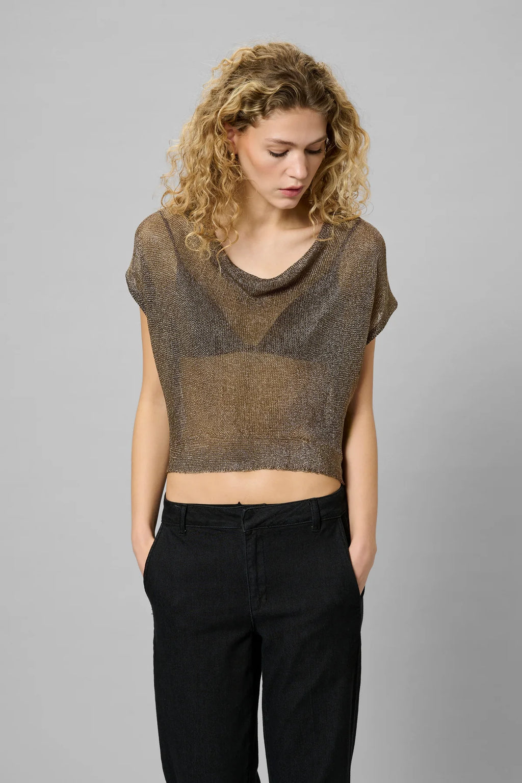 My Essential Wardrobe - Olly Knit Waterfall Top