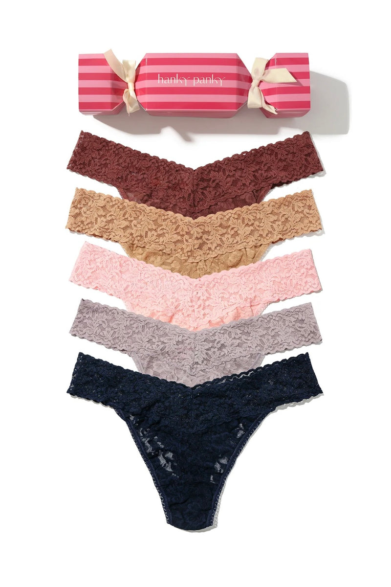 Hanky Panky - Holiday Cracker 5pk Original Rise Thong (Basic)