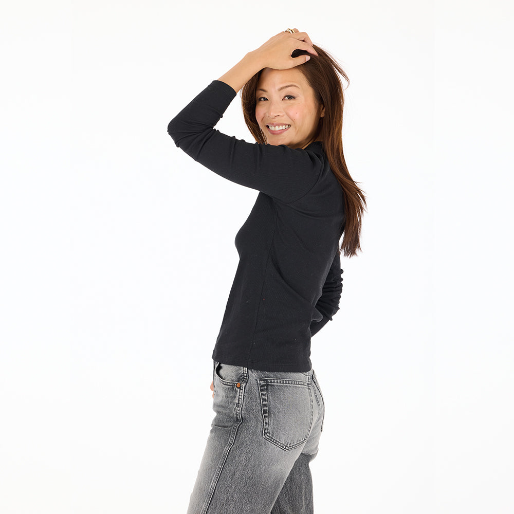 Kerri Rosenthal - Ribbed Long Sleeve (Black)