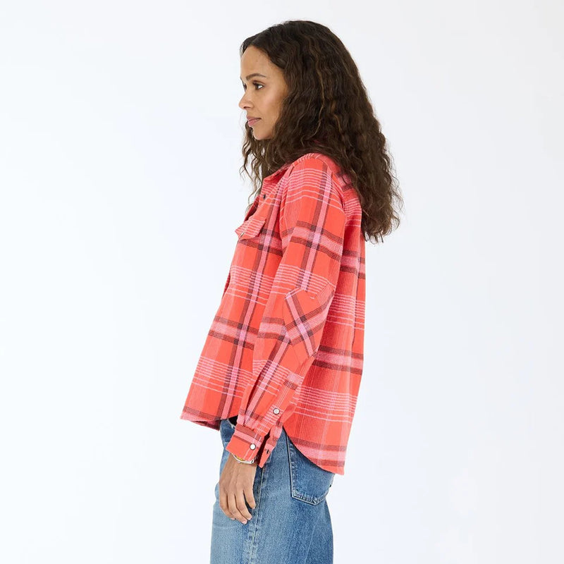 Kerri Rothensal - Pia Western Flannel Plaid Shirt (Red)