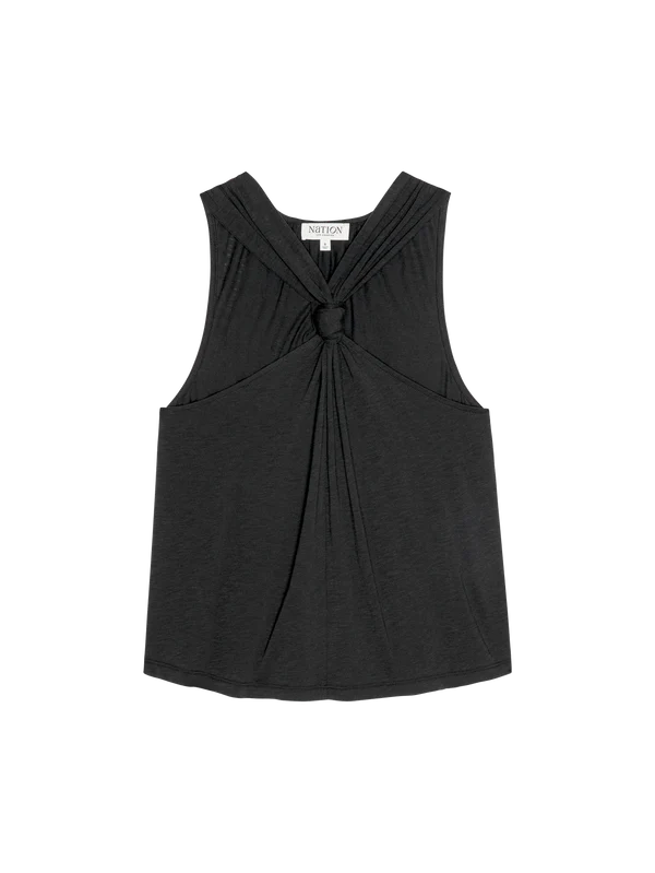 Nation LTD. - Lena Knotted Tank (Jet Black)