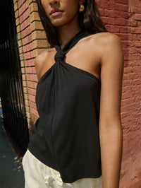 Nation LTD. - Lena Knotted Tank (Jet Black)