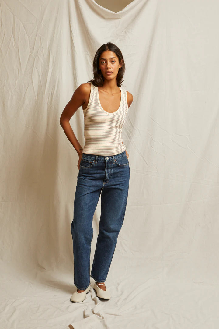 Perfect White Tee - Maria Stripe Tank
