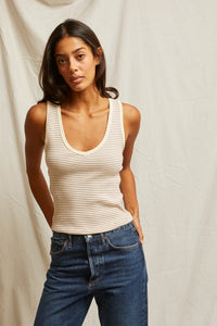 Perfect White Tee - Maria Stripe Tank